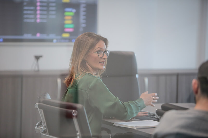 Castle strategist leading a client meeting